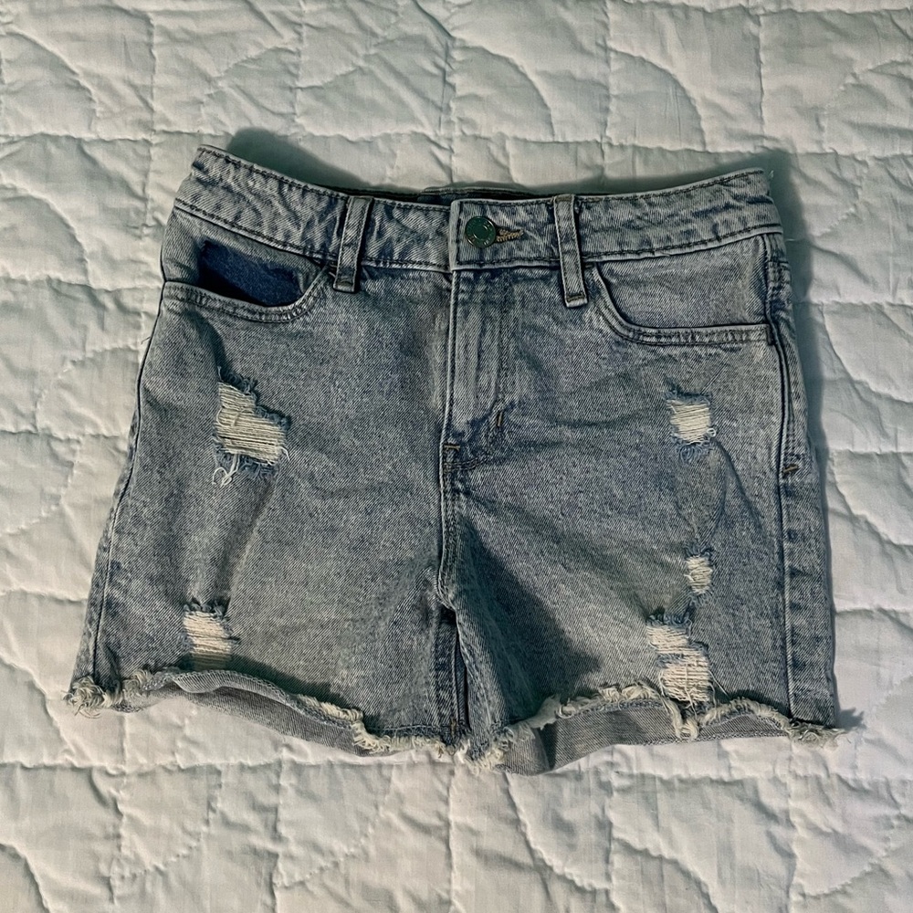 GAP Blue Jean Shorts Distressed Shorts